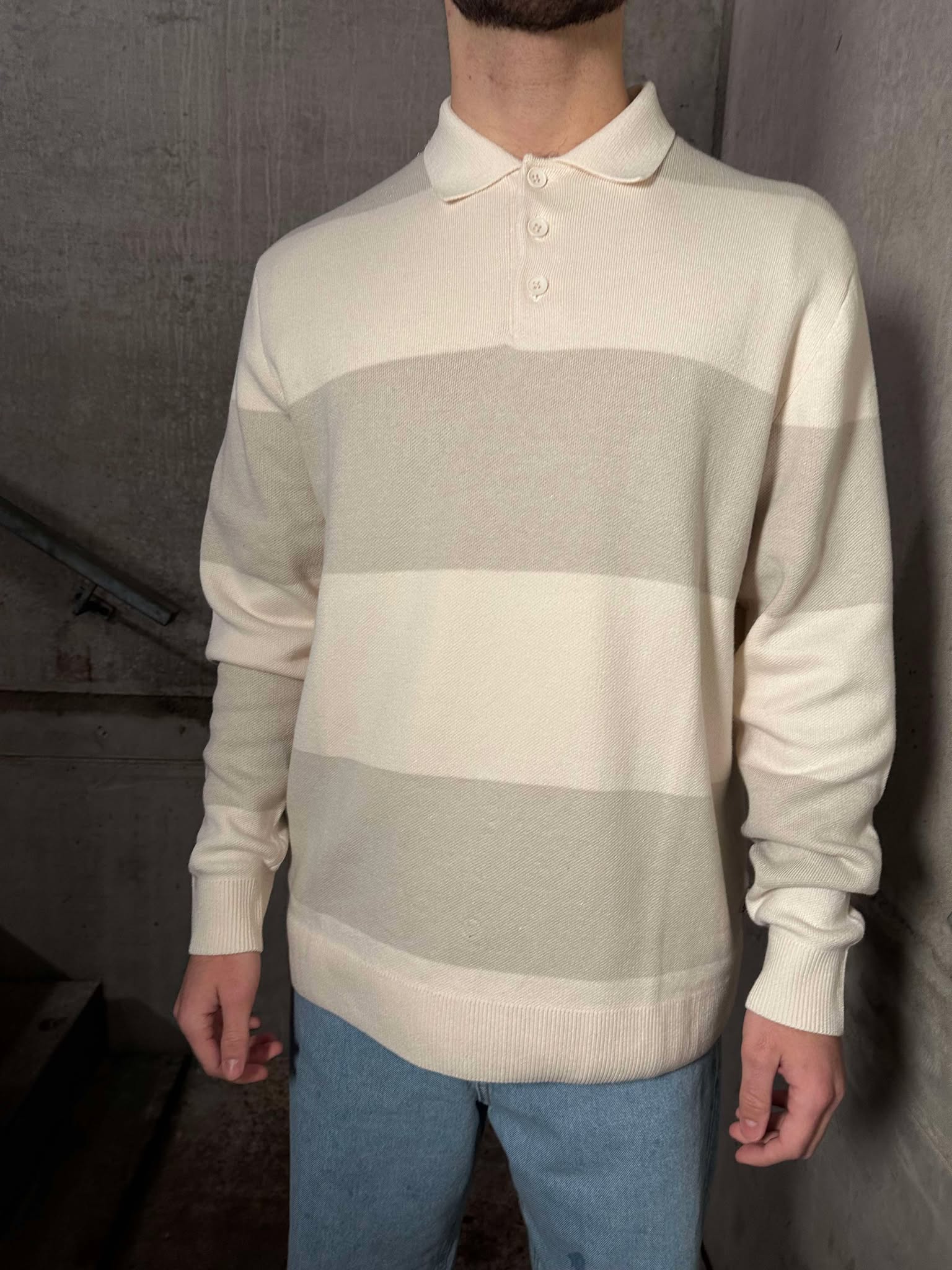 JORBOSTON Knit Polo-Shirt - Sea Salt